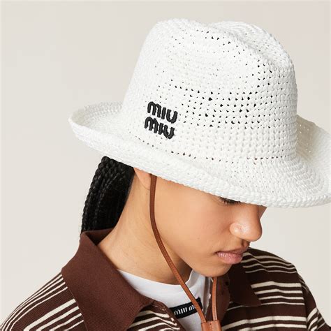 cap miu miu|miumiu fabric hat.